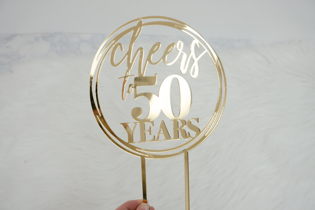 50th Birthday Cake Topper  50th Anniversary Cake Topper - Celebrate Cake  Toppers