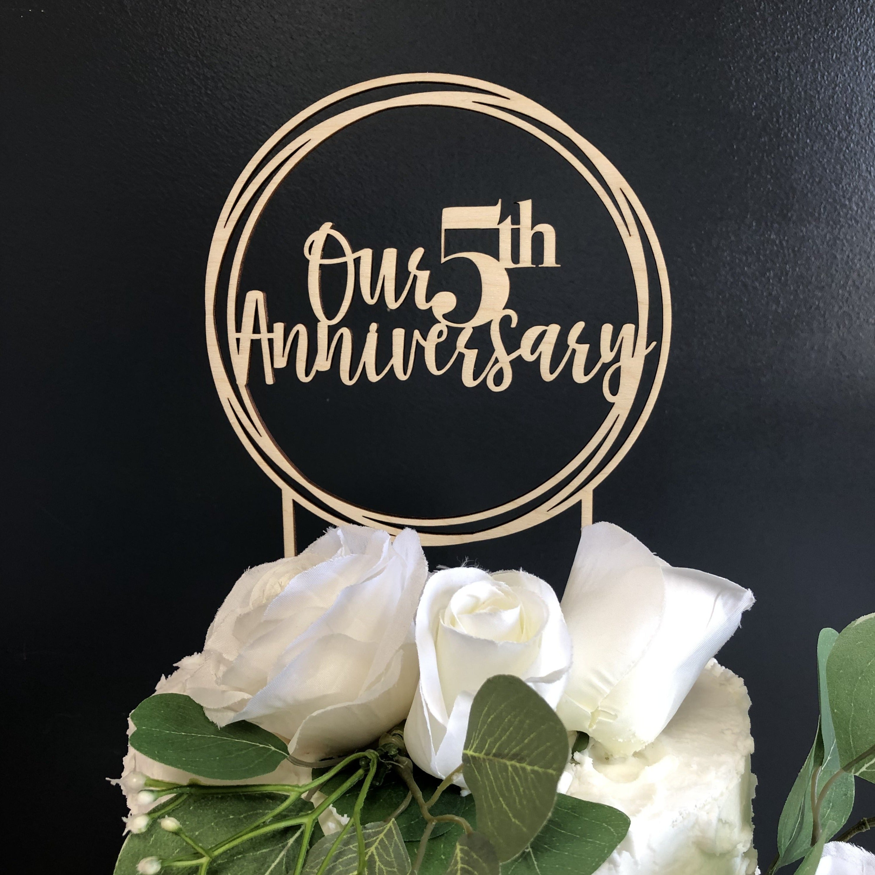 Custom Anniversary Cake Topper  Celebrate Your Special Day