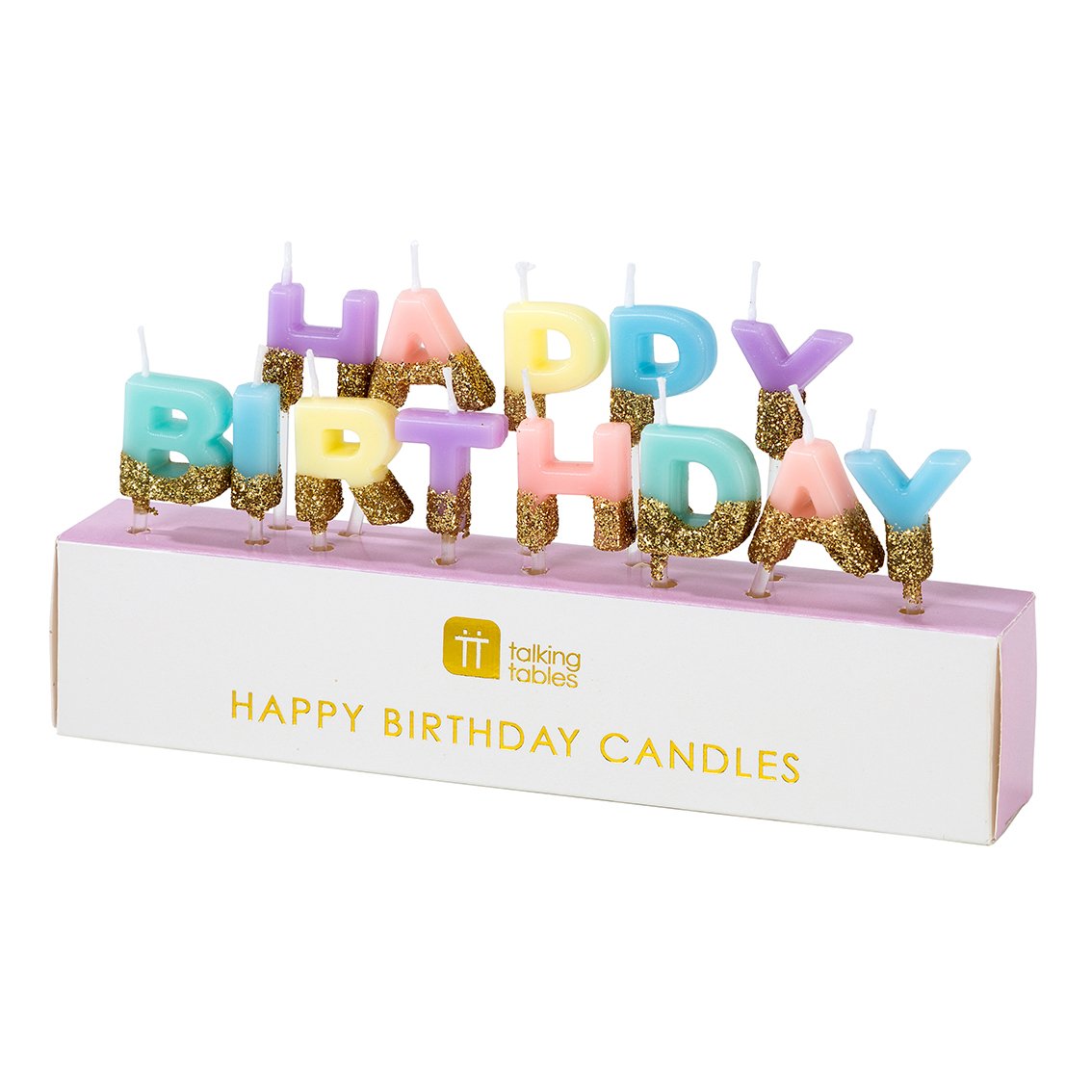 Pastel Happy Birthday Candles